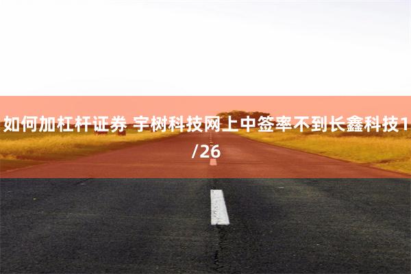 如何加杠杆证券 宇树科技网上中签率不到长鑫科技1/26