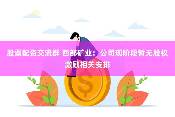 股票配资交流群 西部矿业：公司现阶段暂无股权激励相关安排