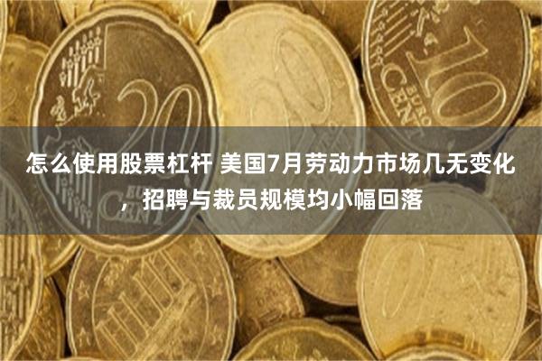怎么使用股票杠杆 美国7月劳动力市场几无变化，招聘与裁员规模均小幅回落