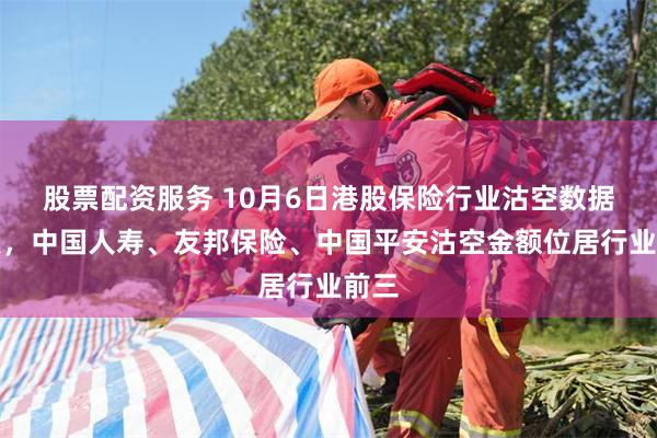 股票配资服务 10月6日港股保险行业沽空数据盘点，中国人寿、友邦保险、中国平安沽空金额位居行业前三